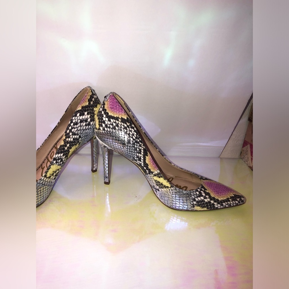 Sam Edelman Multicolor Snakeskin Heels - Picture 4 of 14